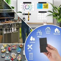 2 Pack Neodymium Bar Magnets 40x10x5mm Strong Rare Earth w Adhesive