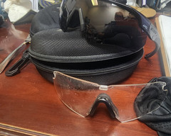 Authentic ESS Crossbow APEL Military Safety Glasses Smoke Lens Tactical W/ Case.