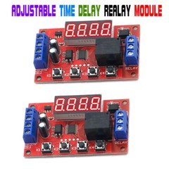 2PCS DC 12V 10A Adjustable Time Delay Relay Module LED Digital Timer Switch US