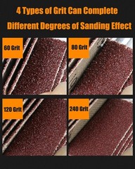 20 Pcs 5 Sizes 60/80/120/240 Grits Abrasive Flap Wheel Sander, 1/4 Inch Shank…