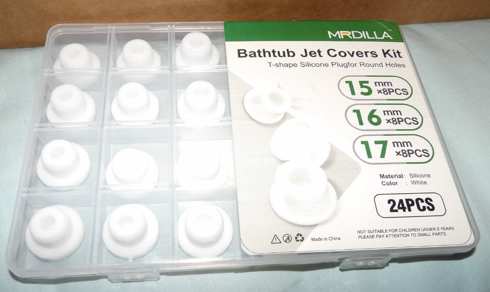 24 PCS Bathtub Jet Covers, Silicone Whirlpool Jet Covers, Jacuzzi Tub Jet Covers