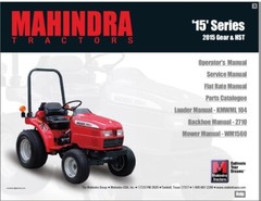 MAHINDRA 2015 TRACTOR MANUAL OPERATORS OWNER SERVICE PARTS SHOP REPAIR PDF USB