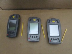 Lot of 3 Symbol Palm Powered N410 SPT1800-TRG80400 Barcode Scanner -SOLD AS-IS