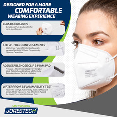 [20PCs] 5 Layer KN95 Disposable Face Mask Headband Style Individually Wrapped