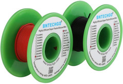 28 Gauge Silicone Wire Spool red 50ft and Black 50ft Flexible 28 AWG Stranded…