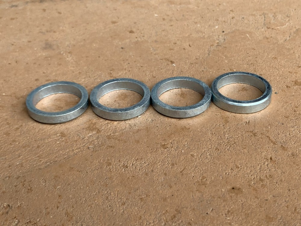 4 pcs set Finish mower wheel spacer 1/4″ bushings Bush Hog Woods Land Pride etc