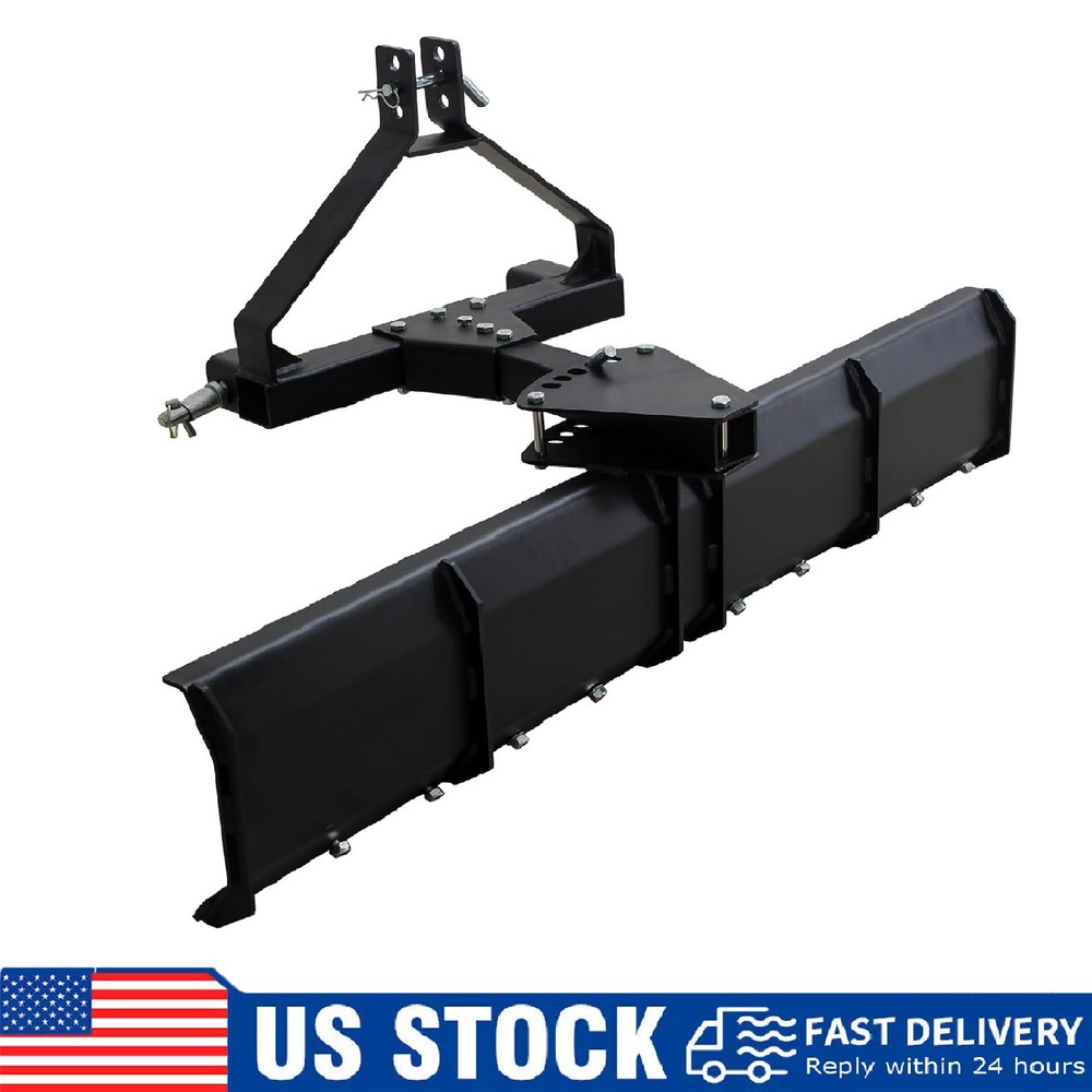 3-Point Rear Grading Blade for CAT 0 & CAT 1 Tractor, Heavy Duty Steel Scraper