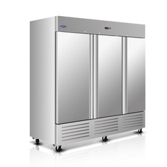 81″ W Commercial Fridge 72Cu.ft Stainless Steel, Fan Cooling, Digital Thermostat