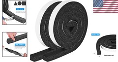Foam Strips with Adhesive, 1 Inch Wide X 1 Inch Thick, Neoprene Weather Strip…