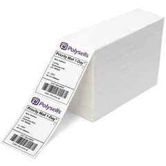500 4×6 Fanfold Direct Thermal Shipping Labels for Zebra & Rollo Printers