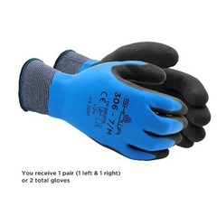 Showa Atlas 306 Gloves, Dual Latex Coated, Latex Foam Coated Palm Grip (1 Pair)