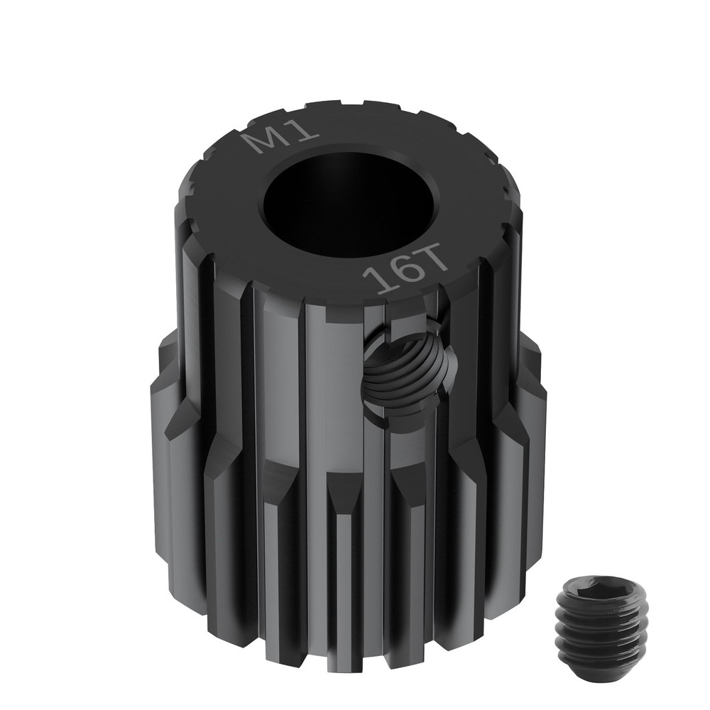 M1 Pinion Motor Gear 16T 3/16 inch5mm Shaft Hole, 1045 Hardened Carbon Steel …