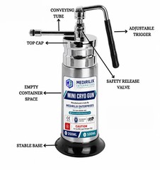 Professional Mini Cryo Can For Dermatology 350ML Liquid Nitrogen Sprayer