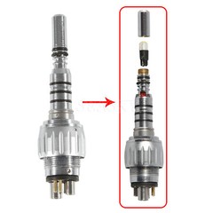 3x Dental Coupling LED Lamp fit KAVO Multiflex Lux Turbine Coupler 6 Pin Holes