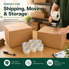 ACCL Heavy Duty Packaging Tape – 2 mil 2″ x 100 Yards, 4 Rolls w/ FREE Shipping
