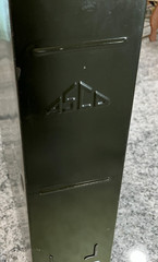 Vintage Asco Industrial Metal Book Storage Box w/Latch and Folder* Wear