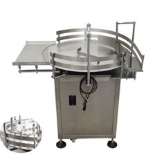 Round Bottles Accumulation Table 31.5in Bottle Turn Rotary Sorter w/Castors Move