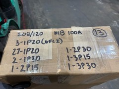 Square D 208Y/120V 100A 3PH Panelboard Loaded w/ GFCI Bolt-On Breakers-Panel #13