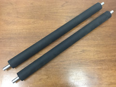 Rubber Coated Rollers – 1.5 Inch Diameter – Lot of Two (2) Rollers