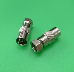 (2 PCS) PAL/IEC Female to F Male Connector – USA Seller