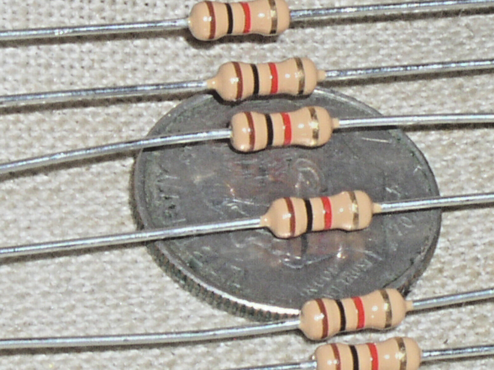 10 NEW 1K CARBON FILM CF 1 KILO OHM 1/4 W .25 W WATT 5% RESISTOR CFR-25JB-1K0