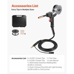 Uimoso 130Amp Spool Gun with 10FT Cable Compatible with Magnum 100SG K2532-1