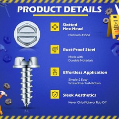 Car License Plate Screws Tornillos para Placas De Carro Tag Screws 200
