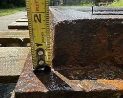 Unused Cast Iron Storm Drain Catch Basin Frame With Grate 32.5” X 32.5”