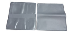 1 Gray Vinyl Checkbook Cover Standard Top Stub 6- 1/4″ x 3-3/8″ New