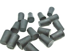 #000 Solid Rubber Stoppers Lab Tapered Plugs Rubber Corks Various Pack Sizes