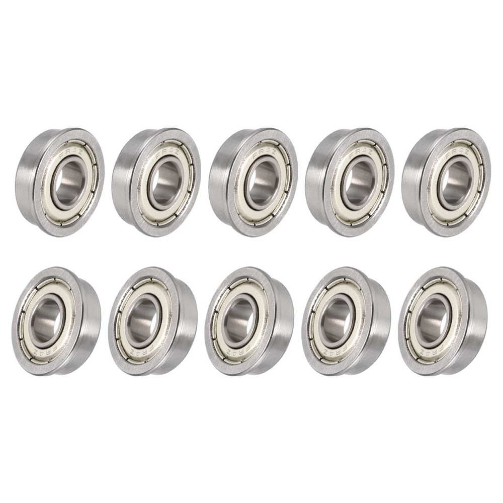 10PCS FR4ZZ Flange Ball Bearing Double Shielded GCr15 Chrome 1/4″x5/8″x0.196″