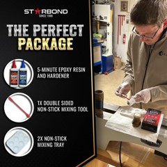 Starbond 5-Minute Epoxy Kit – Easy 1:1 Ratio, 8 oz. (4 oz. Part A, 4 oz. Part B)