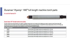 Replacement For Powermax125 Duramax Hyamp CNC full-length machine torch assembly