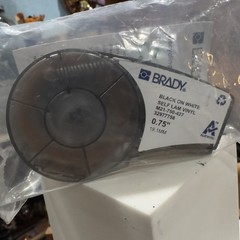 BRADY 750-427 Black/White Vinyl .75″ BMP21 for M21 Printers Brand New