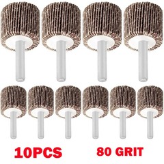 10Pcs 80 Grit Drill Flap Wheel Sander 1x1x1/4″ Flapper Sanding Grinding NEW