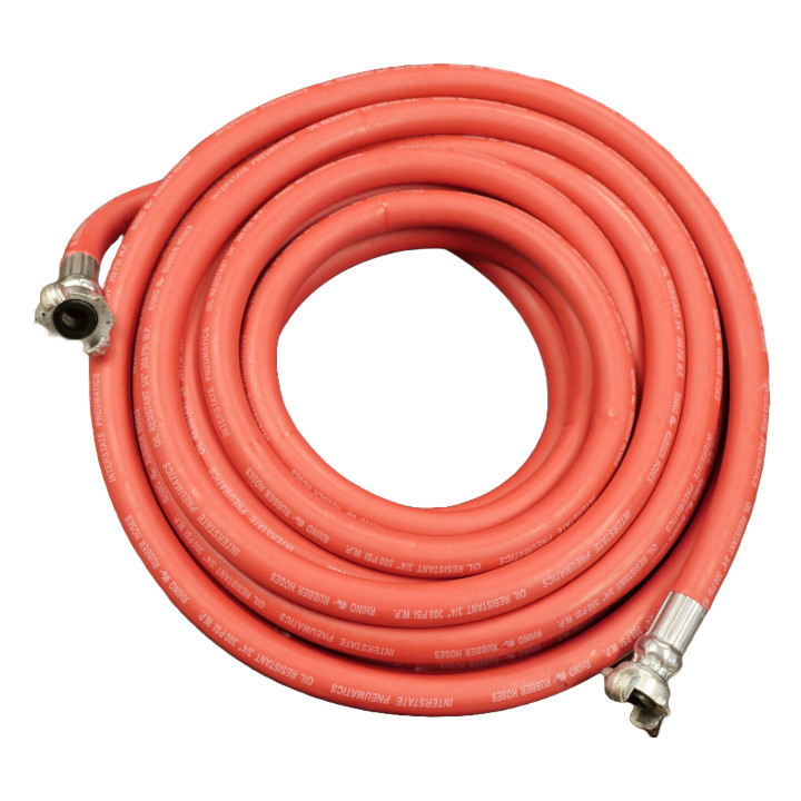 Interstate Pneumatics 50FT Jack Hammer Red Rubber Hose 3/4 Inch x 50′ 300 PSI