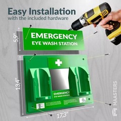 Portable Eye Wash Station OSHA Approved Wall-Mounted First Aid Eye Wash Kit NEW