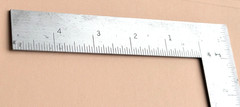 Brown & Sharpe Mfg. Co. No. 547 6 x 5 Inch Thin Steel Square. Made in the USA.