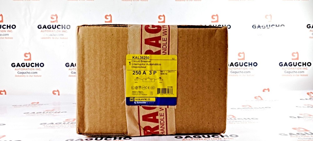 Square D KAL36250 600Volts 3-Pole 250 Amp Circuit Breaker New In Box