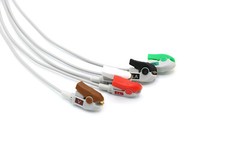 AAMI All Models ECG EKG Cable 6 Pin 5 Leads Grabber Compatible Same Day Shipping