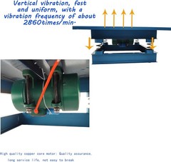 220V Concrete Vibration Test Bench31.5×31.5in Platform Vibrating Shaker Machine