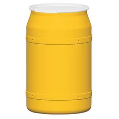 Eagle Mfg 1656 Open Head Transport Drum, Polyethylene, 57.5 Gal, Unlined, Yellow