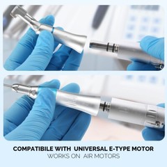 Dental Straight Latch Contra angle handpiece Air motor External Water Spray 2/4H