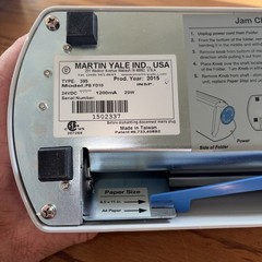 Pitney Bowes DF100 / Martin Yale PB FD10 Desktop Letter Folder No AC Adapter