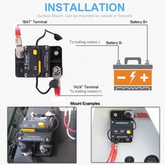 Heavy Duty Circuit Breaker 300A with Reset – 12V-48V DC