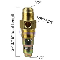 1/2″ Flare x 1/2″ Male NPT Solid Brass Air Compressor In Tank Check Valve
