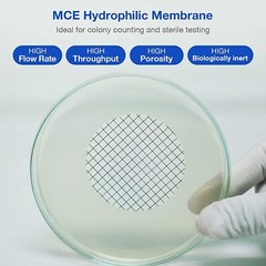 10000PCS 0.45µm/47mm Sterile LAB Membrane Filter Gridded MCE Individually Packed