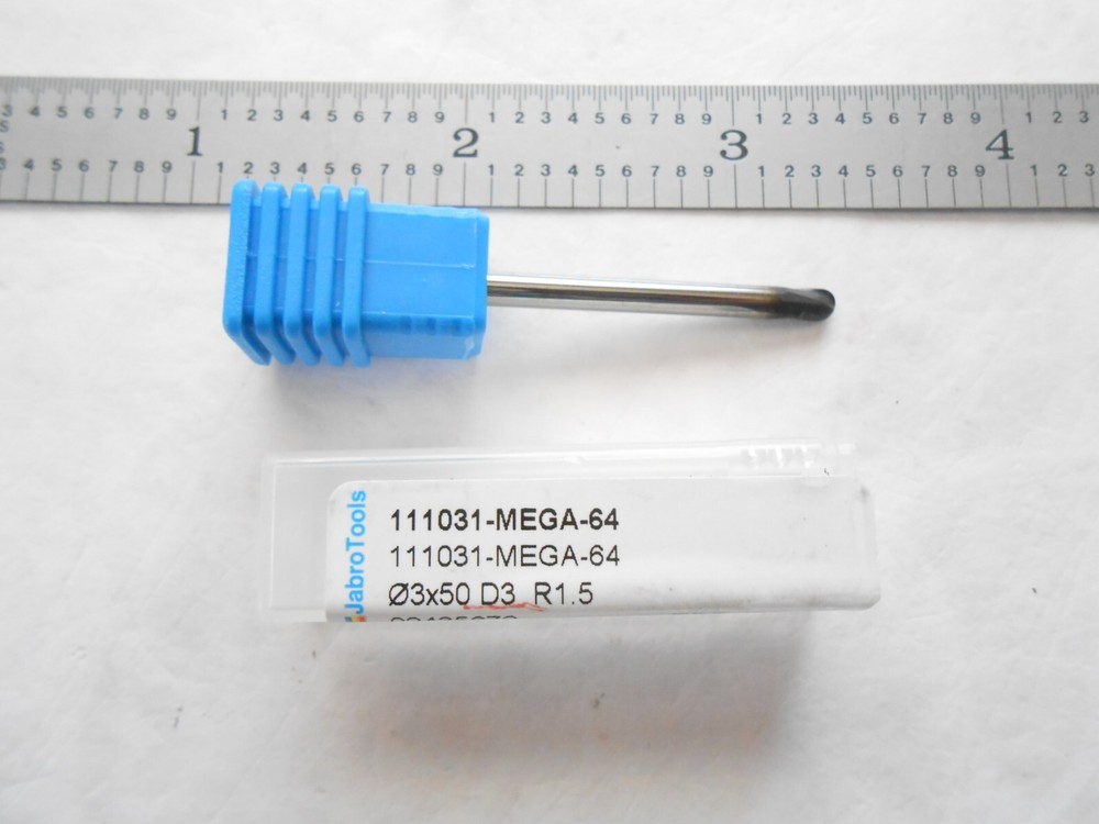 NEW SECO USA 3MM CUT DIA. X 3MM LOC X 50MM OAL 2FL CC SOLID CARBIDE BALL ENDMILL