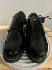 Rothco Mens Black Shoes Hi Gloss Uniform Oxford With Heavy Work Sole Size 8W