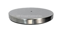 ROPE STANCHION, 5 PCS SET, CROWN TOP AND MIRROR POLISH S.S. 12″ FLAT BASE